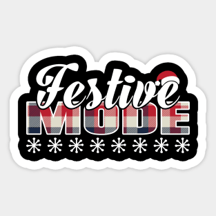 Festive Mode Merry-Christmas Design Shirts Sticker